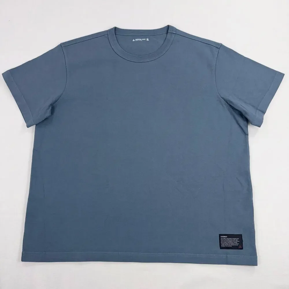 American Giant Everest Ultra Heavyweight Cotton Tee Shirt XL Blue - Picture 2 of 11